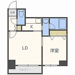 フランセジュール豊平3条 1LDKの間取図画像