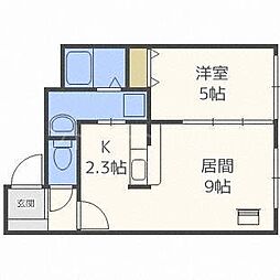 グランメールエクラン 1LDKの間取図画像