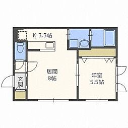グランメール南郷通9 1LDKの間取図画像