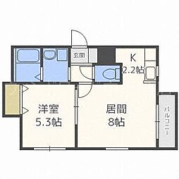 LePhare平岸ANNEX 1LDKの間取図画像