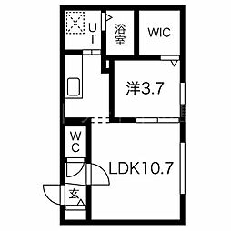 Tierra南平岸 1LDKの間取図画像