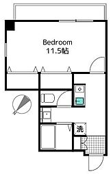 グランファミリア 106 1階1Kの間取り