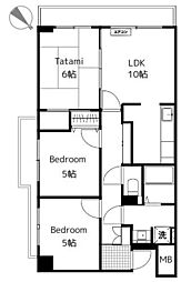 ヴェルデ久我山 3LDKの間取図画像
