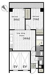 ヴェルデ久我山 2LDKの間取図画像