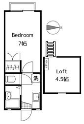 ステイハイツ 1Kの間取図画像