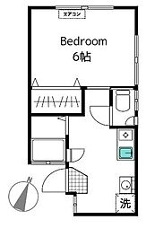 シオン給田 1Kの間取図画像