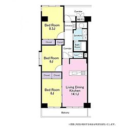 間取図画像 3LDK