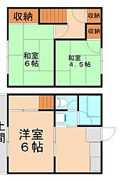 真愛コーポA 1階3DKの間取り