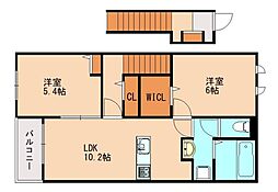 フェニックス　ヴィラ　I 2階2LDKの間取り