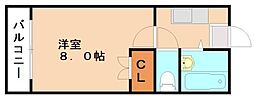 ニューリバーイイヅカ 1Kの間取図画像