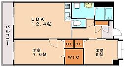 セントロイヤル新飯塚駅 2LDKの間取図画像