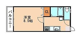 カーサデュオ 1Kの間取図画像