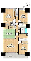 グリーントピア21コミュネット香芝 3SLDKの間取図画像