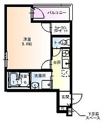 阪急京都本線 摂津市駅 徒歩10分の賃貸アパート 1階1Kの間取り