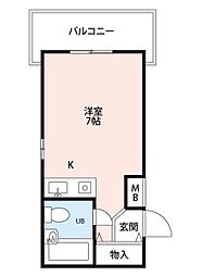 マンション立山 ワンルームの間取図画像