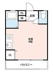 ネオセレス五番館 ワンルームの間取図画像