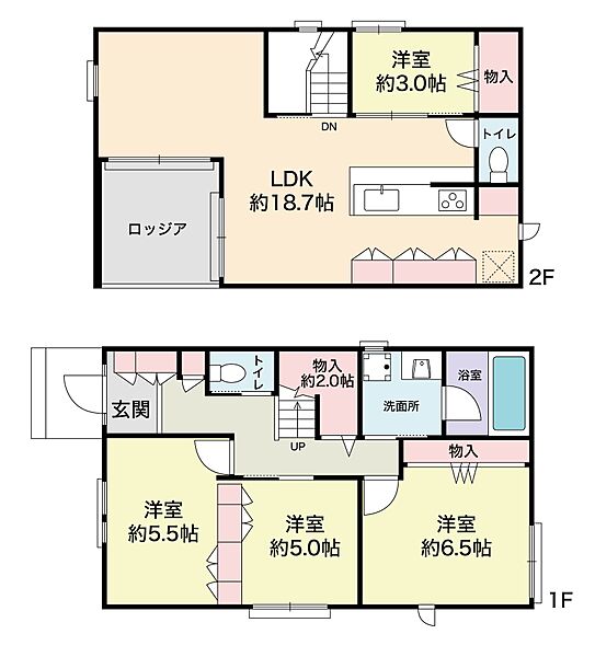 （間取図参考プラン）総面積：106.43平米／建物価格(税込)：50，043，400円 諸費用は別
