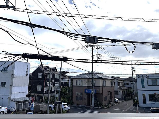 バルコニーから見える街並み