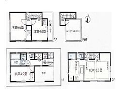 足立区中川4丁目　中古戸建 2SLDKの間取り