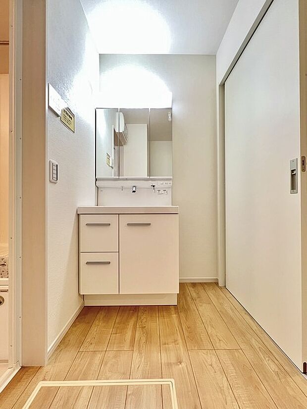 お出かけ前の身だしなみに一歩差がつく三面鏡。