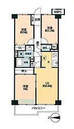 シティプラザせんげん台弐番館 3LDKの間取図画像