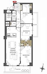 間取図画像 3LDK