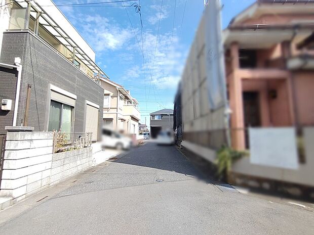 北側道路の様子