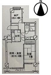 ユニーブル新越谷 1SLDKの間取図画像