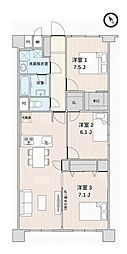 メイツ越谷 3LDKの間取図画像
