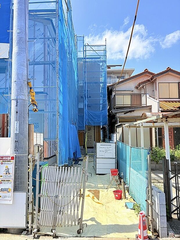 駐車スペースも兼ねる路地状部分