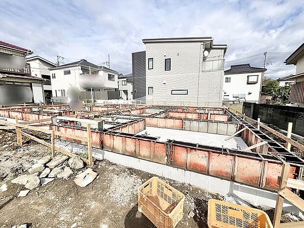 これからの新しい暮らしの土台となる頼もしい構造部分がしっかりと形作られています