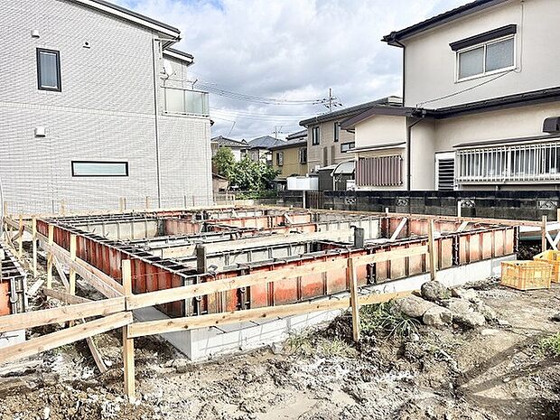 これからの新しい暮らしの形をしっかりと支える確かな構造部分を丁寧に施工しています。
