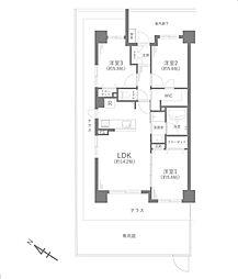 アンビシャス川口青木 3LDKの間取図画像