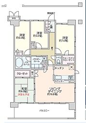 ガーデンシンフォニー新越谷B 4LDKの間取図画像