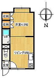 コーポすみれ 1DKの間取図画像