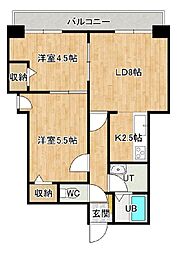 リングロードとん田 2LDKの間取図画像