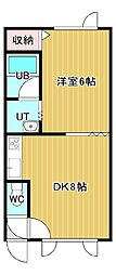 セルシオ2 1DKの間取図画像