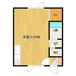 メゾン花園 ワンルームの間取図画像