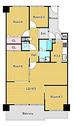 メゾンドール堺 4LDKの間取り