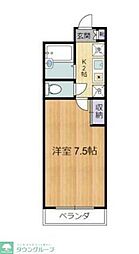 リトルアージュ 5階1Kの間取り