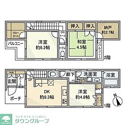 船橋戸建 3DKの間取り