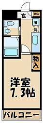アーバンコート仙川 1階1Kの間取り