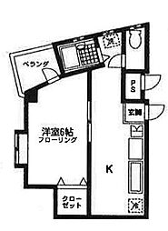 Mt.Cedar南烏山 3階1DKの間取り