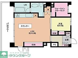 モンヴィラージュ仙川 5階1LDKの間取り