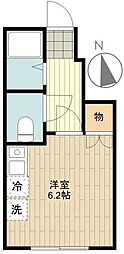 アイコート三鷹 1階1Kの間取り