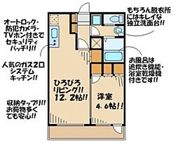 ドゥーエつつじヶ丘 3階1LDKの間取り