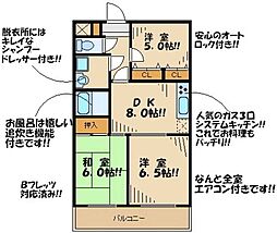 ウィステリア緑ヶ丘2 1階3DKの間取り