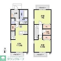 Grace Court II 1階2SLDKの間取り