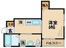 Ｔｈｅ　Ｌｉｆｅ 1階1Kの間取り