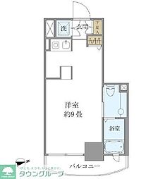吉祥寺御殿山デュープレックスＲ’ｓ 12階ワンルームの間取り